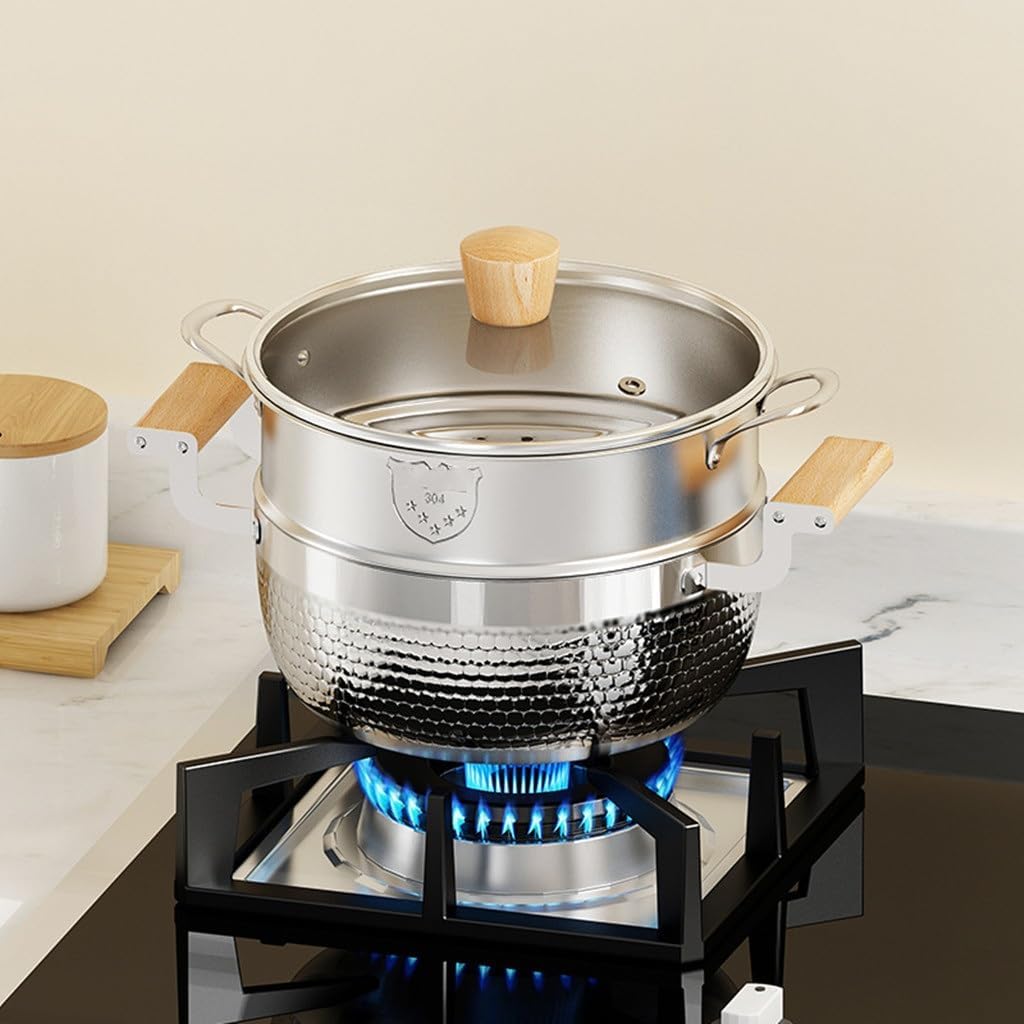 Stainless Steel Snow Pan Is Not Sticky Household Ears Steamed Noodles Pot Soup Milk Cooking