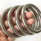 2.5" Metal O-Ring, 4 Pack 304 Seamless Welding Stainless Steel Rings Heavy Duty Smooth Solid Multi-Purpose Big Ring for for Crafts, 8mm x 50mm