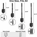 iunio folding camping shovel 31in, heavy-duty carbon steel shown in use