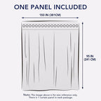 PureFit Outdoor Curtains for Patio Waterproof Weatherproof, UV Resistant Outside Curtains for Gazebo, Front Porch, Pergola, Sun Blocking Privacy Curtain, 150W x 95L inch, 1 Panel, Beige