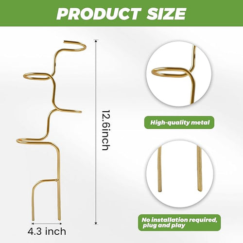 3PCS Indoor Plant Support – Durable Metal Garden Stakes for Monstera, Flowers & Herbs – 12.6 Inch Trellis for Indoor & Outdoor Plants, Easy-to-Use Support Structures