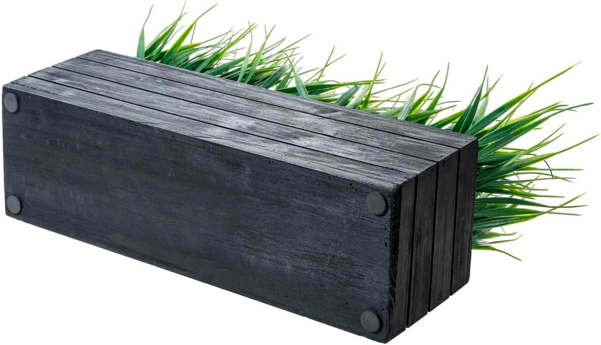 mygift 14 inch artificial green grass plant in on a desk or shelf