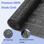 60% shade cloth roll 6ft x 100ft shown in use