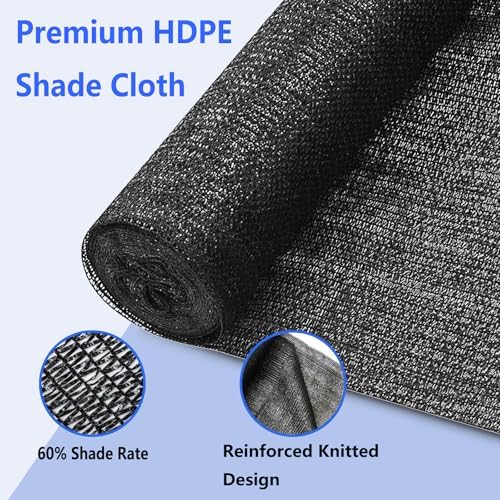 60% shade cloth roll 8ft x 100ft shown in use