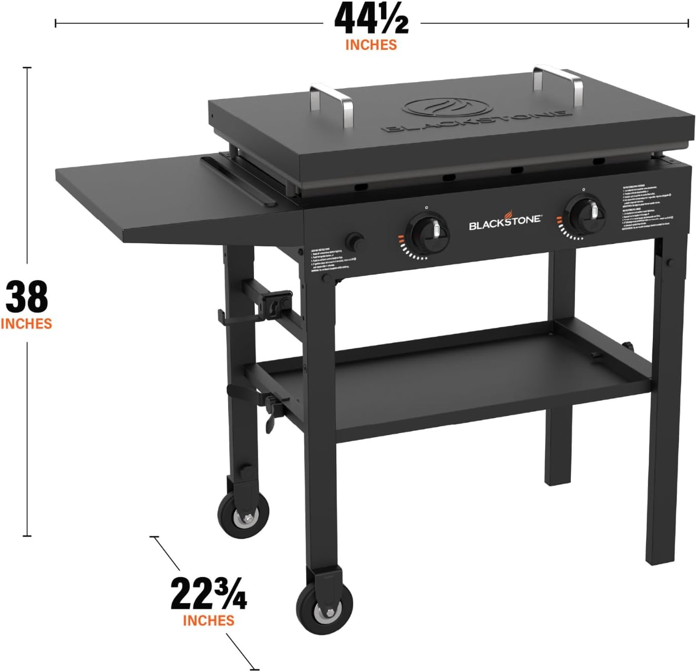 Blackstone 1517 28” Omnivore Griddle with Hard Cover, Powder Coated Steel, Black