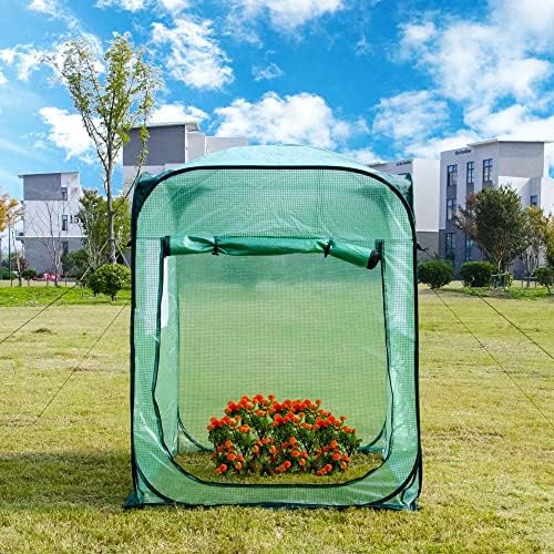 porayhut pop up greenhouse tent,portable x-large walk-in flower, close-up detail
