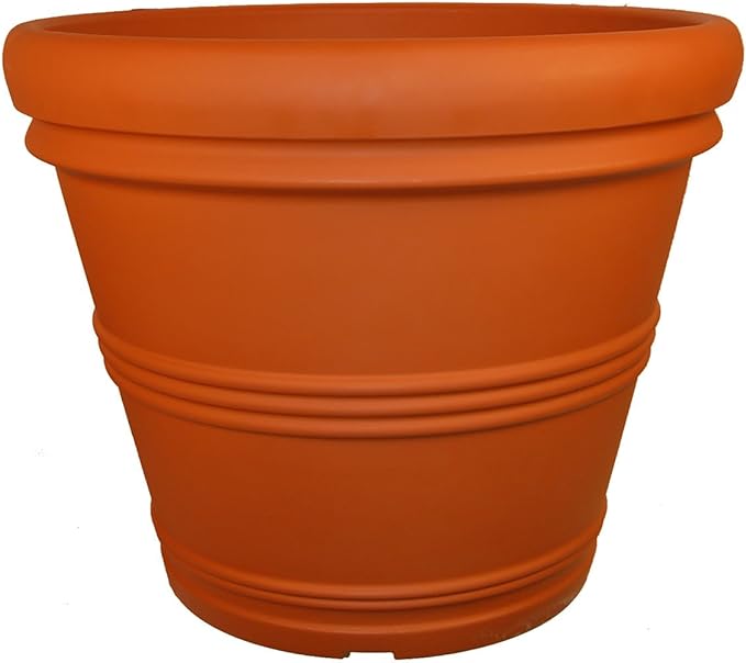 Tusco Products Rolled Rim Garden Planter, 42-Inch, Terra Cotta
