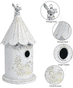 Metal Hanging Birdhouses for Outdoors Bird Houses for Outside Unique Bird Nest for Bluebird Wren Chickadee Sparrow Bird Nest Box for Garden Patio