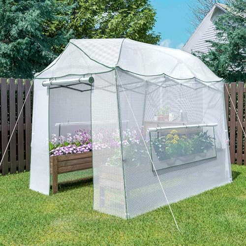 8.5 x 7 ft pop‑up walk‑in greenhouse for on a desk or shelf