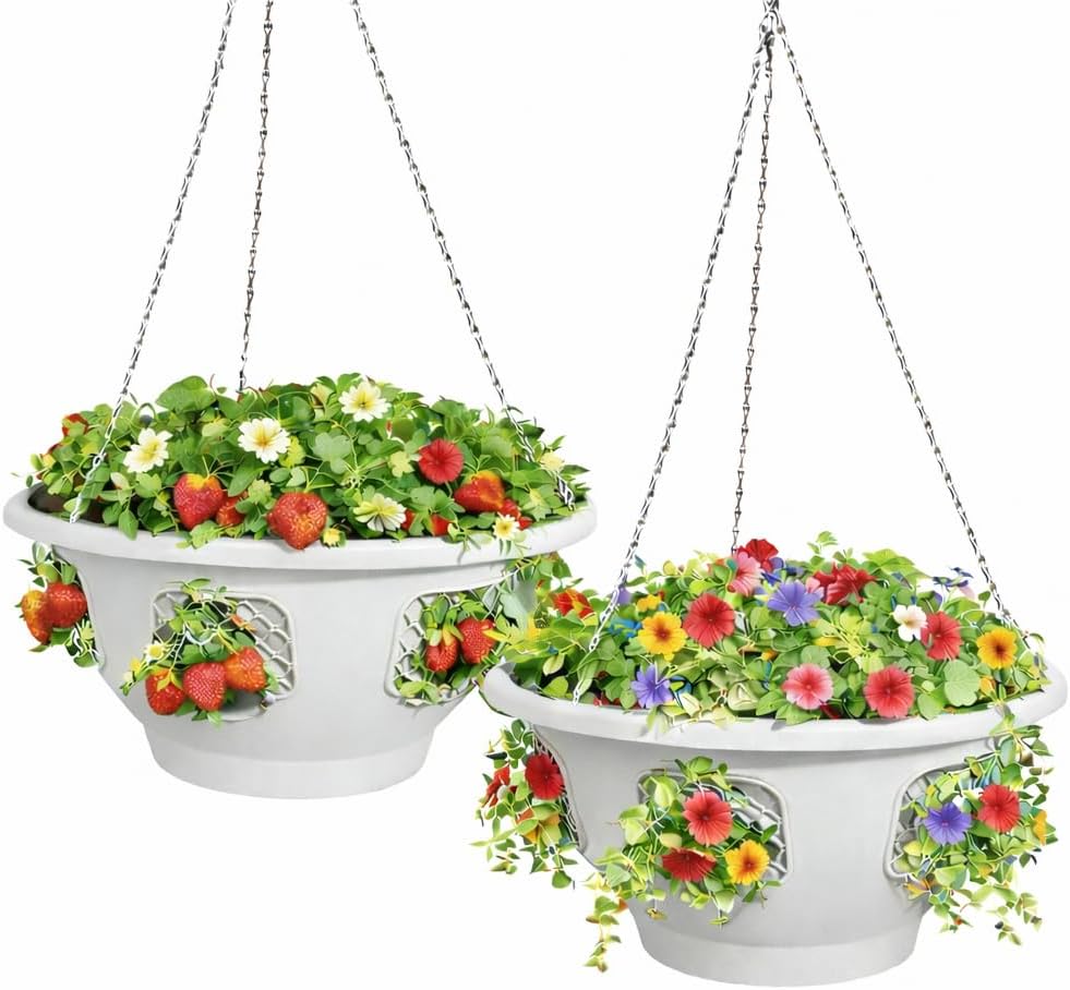 ultimate hanging baskets - strawberry, tomato, flower, and, main product view