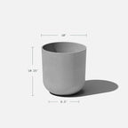 Veradek Mason Series Lima Planter - Round Planter for Indoor or Outdoor Porch/Garden | Made from Plastic-Stone Composite with Drainage Holes | Modern Décor for Succulents, Flowers, Small Plants