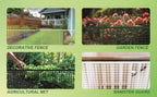 potatolife green plastic garden fence, hardware mesh, 40'', side view