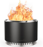 27 inch smokeless fire pit with waterproof cover, main product view