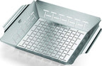 Weber® Deluxe Grilling Basket, Stainless Steel for Goourmet Grilling | Grill Basket for Vegetables, Seafood & Small Foods, Durable BBQ Cooking Accessory for Charcoal & Gas Grills - Grill Accessory