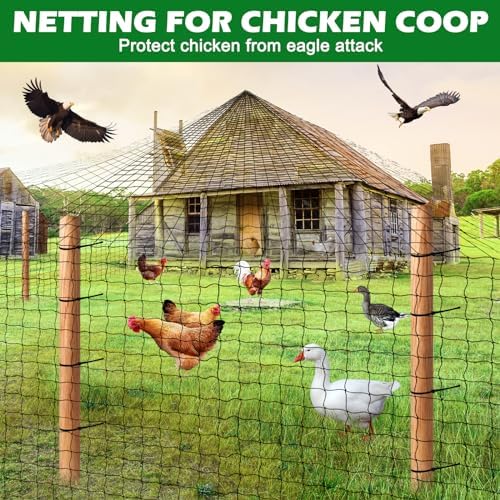 bstpcoo chicken netting roof hawk 100x100ft, heavy duty showing dimensions