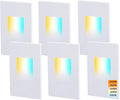 CLOUDY BAY 120V Dimmbale 5 Color LED Indoor Outdoor Step Light,2700K/3000K/3500K/4000K/5000K 3W 70lm,Stair Light,White,6 Pack