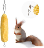 Durable 304 Stainless Steel Hanging Squirrel Feeder Outside, Squirrel Feeders for Outdoors, Chipmunk Feeder, Squirrel Food for Backyard Squirrels Hold Corn, Corn Cob(1Feeder Rod - Chain Not Included)