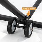 Lazy Daze Hammocks Wheel Kit for Hammock Stands, Black Weather Resistant | Universal Hammock Stand Wheel for Easy Outdoor Mobility