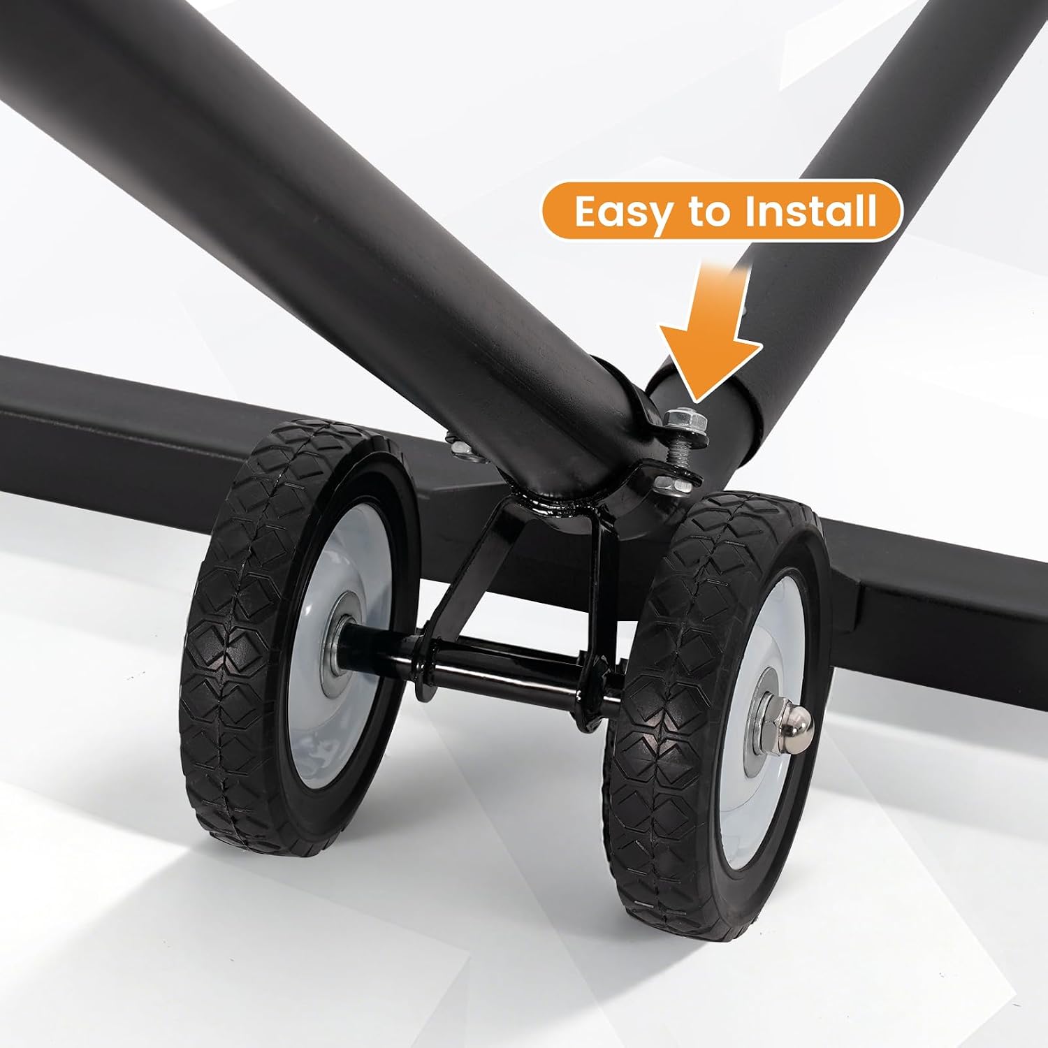 Lazy Daze Hammocks Wheel Kit for Hammock Stands, Black Weather Resistant | Universal Hammock Stand Wheel for Easy Outdoor Mobility