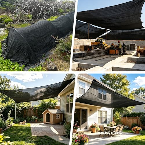 shade cloth, 14ft x 20ft 70% black outdoor, package contents