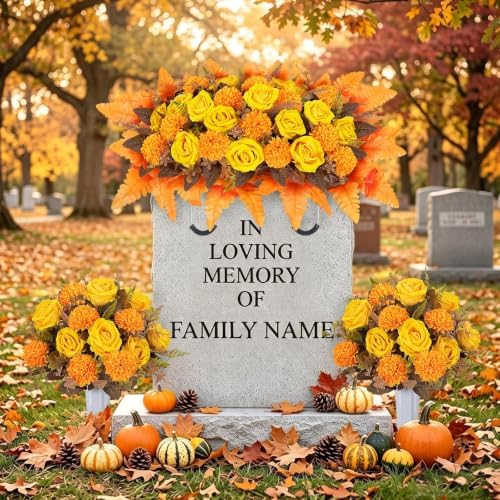 fall cemetery flowers for grave fall saddle flowers showing dimensions