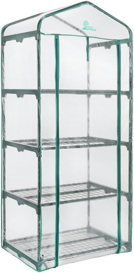 palm springs 4 -tier mini greenhouse with cover, main product view