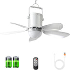 17'' ceiling fan with light and remote, 10800mah, main product view