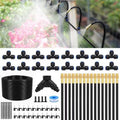 Drip Irrigation System Kit with 16 Pcs Adjustable Brass Nozzles & Bendable Spay Arm,120ft Garden Watering Misting System for Outdoor Raised Bed, Potted Plant, Yard, Greenhouse