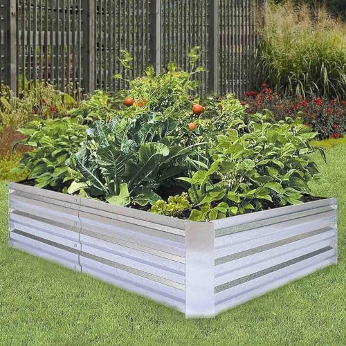 galvanized raised garden bed 6x3x1ft 2-pack, close-up detail
