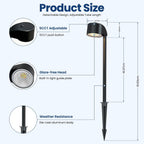 Low Voltage Landscape Lighting, 8 Pack Pathway Lights Outdoor | All-in-One Landscape Lighting Kit,6W Dimmable 5CCT Path Lights,IP66 Waterproof,For Garden Path Driveway Yard Outdoor