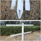 mrgarden 7-feet adjustable garden trellis set for raspberry, front angle view