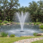 1.5 HP Floating Fountain & Aerator for Ponds and Lakes with 100 ft Cord | 12,550 GPH, 11 spray patterns, Energy-efficient 850W Pump, Protective Intake Screen