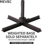 10 X 13 FT Cantilever Outdoor Patio Umbrella with Led Lights Large Heavy Duty 360° Rotation Double Top Offset Rectangular Umbrellas for Backyard Garden Pool Outside Deck, Red