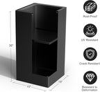 Tall Metal Planter Box for Outdoor Plants 15" L x 15" W x 30" H, Heavy Duty Steel Planter Box with Removable Insert Shelf, Rectangular Planters for Porch, Garden, Yard, Hotel (Black)
