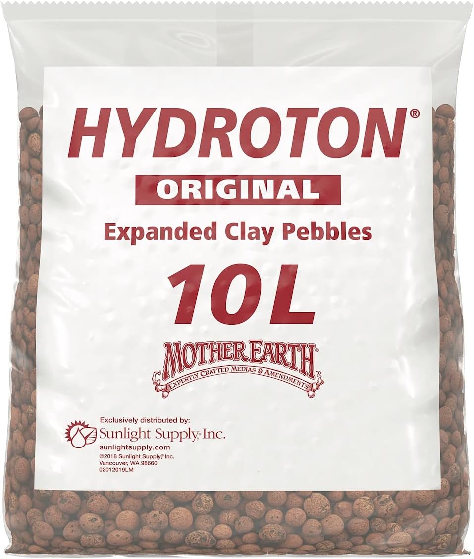 Hydroton Original Clay Pebbles - 10 Liter | Lightweight Expanded Clay Aggregate Made in Germany