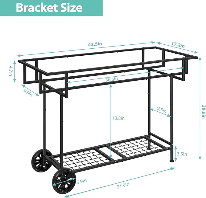 YBING Elevated Garden Bed with Wheels Outdoor 42x17x30in Elevated Raised Planter Box Stand 6 Pocket Herb Garden Planter with Storage Shelf for Balcony Patio, Red