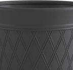 Suncast 12 Pack 14" x 12" Round Resin Decorative Weatherproof Outdoor Hideaway Standard Garden Hose Storage Pot with Drainage Holes, Gray