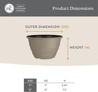 The HC Companies 11 Inch Wrapt Hanging Planters, Lightweight UV-Resistant Plastic Hanging Planters for Indoor & Outdoor Plants, 2-Pack Hanging Flower Pots for Garden, Patio & Home Decor, Black