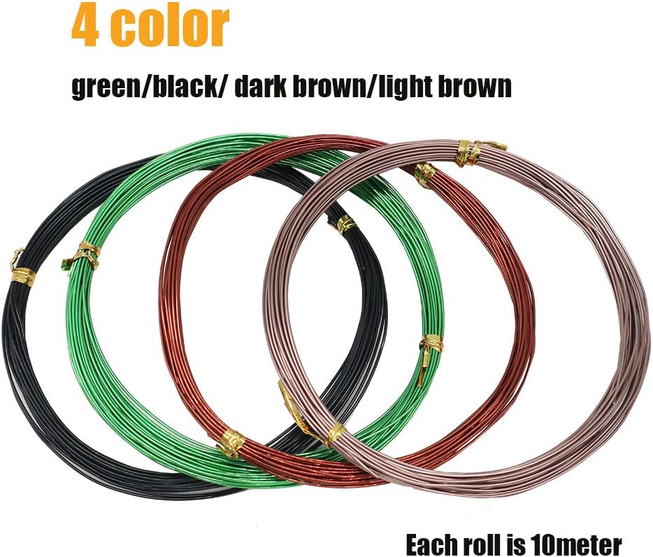Bonsai Training Wire with Wire Cutter Aluminum Wire 1 1.5 2.0 mm for Shaping Styling Indoor Bonsai Trees