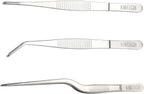 Gardening Tweezers Set, 3-Piece Stainless Steel Picking Tools | For Bonsai Plant Care, Succulent Transplanting, Includes 3 Sizes (6.15/6.3/6.5 Inches)
