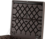 Rubbermaid Medium Resin Outdoor Storage Deck Box (74 Gal) Weather Resistant Brown Deck Organization for Home/Backyard/Pool Chemicals/Toys/Garden Tools/Porch/Patio Cushions