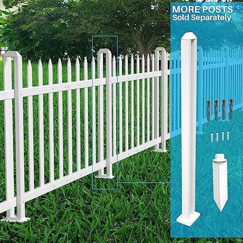 patio vinyl picket fence white panels 36" h, package contents