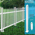 patio vinyl picket fence white panels 36" h, package contents