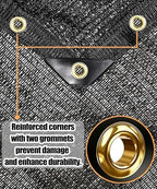 e.share 40%-50% black garden shade cloth,12x20ft mesh tarp, side view
