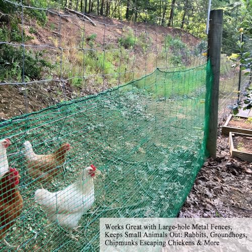deer fence netting 5x65 ft, heavy duty plastic, side view