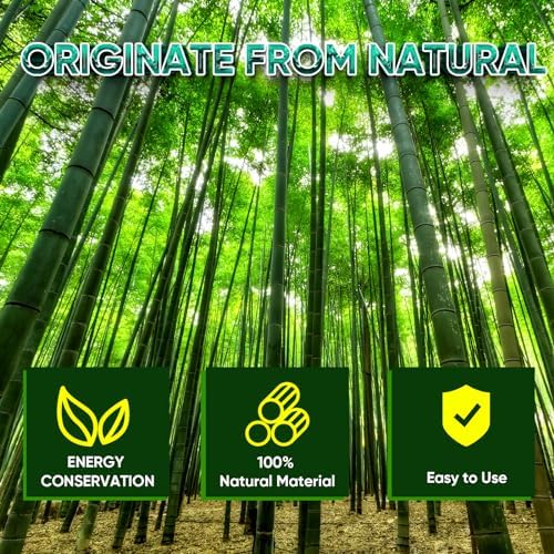 jollybower 4ft x 13ft natural bamboo slat fence, close-up detail