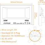 MELPO Led Flood Light 500W Equivalent, RGBW Led Outdoor Lights Colored Floodlight with Remote,50W,5000ML 2700K,120 Colors, Timing, Dimmable, Custom Modes, Landscape Lighting (2 Pack)