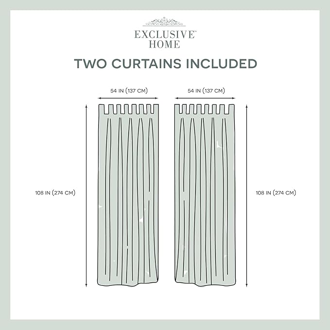 Exclusive Home Cabana Solid Indoor/Outdoor Light Filtering Hook-and-Loop Tab Top Curtain Panel Pair, 54"x108", Charcoal