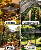 e.share 40%-50% sun shade cloth,frost&wind protection garden net,10x100ft, package contents