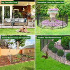 6 panel no dig decorative garden fence 30", package contents